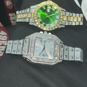 Diamond Supply Co. Green face Rolex and iced out carti